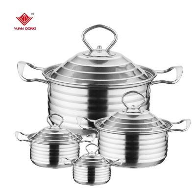 China Sustainable cookware sets stainless steel cooking pot set / kitchen set for sale