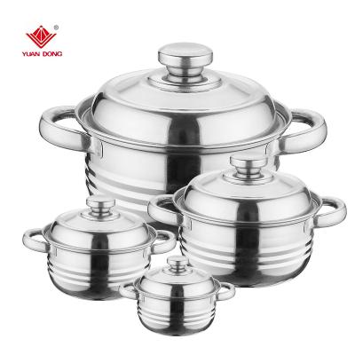 China Sustainable cookware sets stainless steel cooking pot set / kitchen set for sale