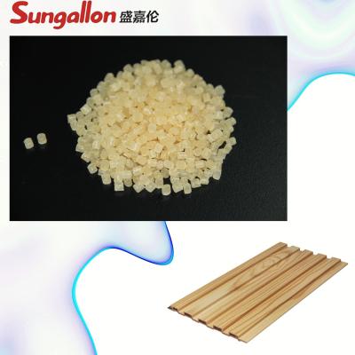 China 40A~70D WPC Granulados de plástico de madera PP para tablero de madera TPE TPR Material plástico TPU Resina en venta