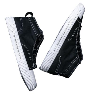 China Fashion Trend High Tops Mens Breathable Stripe Shoes Comfortable Thick Cotton Men Shoes for sale