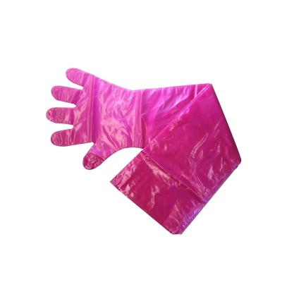 China Livestock Epidemic Prevention / Good Quality Long Arm Red Soft Glove Veterinary Gloves Livestock Husbandry for sale