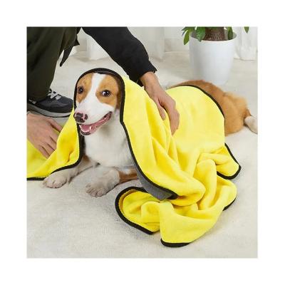 China QUICK DRY Custom Design Thickened Dog Bath Robe Pets Fiber Towel Quick Dry Pet Absorbent for sale