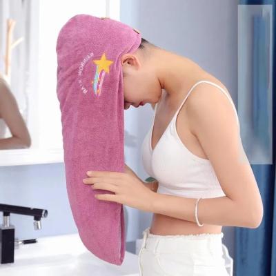 China QUICK DRY Strong Water Absorbing Hair Dry Towel Microfiber Quick Dry Microfiber Towel For Hair Wrap For Long Hair for sale