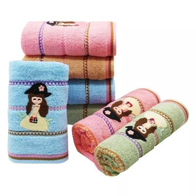 China Quality Child Safe Cartoon Face Towels Logo Themed Custom Bath Towel in Wholesale for sale