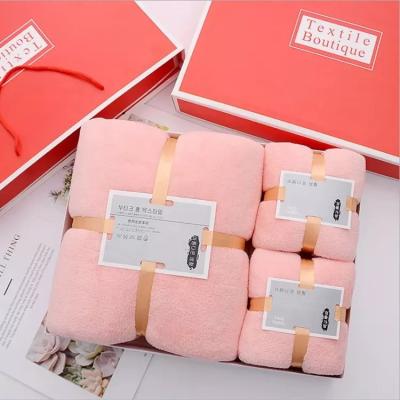 China Best Price Microfiber Towel Kids Safe Gift Set For Bath Towel Coral Velvet Luxury Bath Towel Set for sale