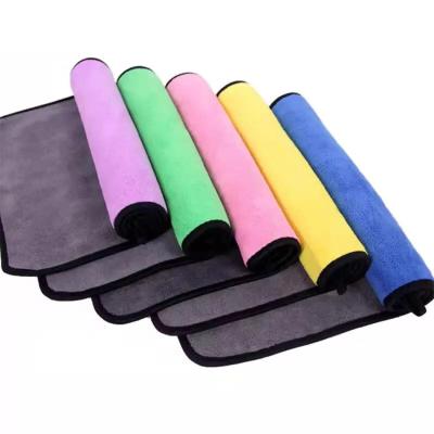 China Viable High Quality Car Towel Microfiber Fleece 500gsm Quick Dry Cleaning Towel For Car Wash for sale