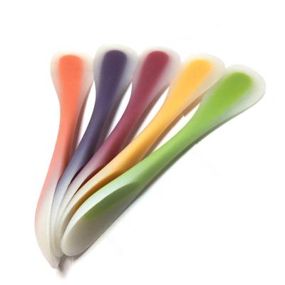 China Sweet Product Ideas New 2019 Food Grade Heat Resistant Custom Baking Tools 2 in 1 Silicone Cake Spatula With Spoon for sale