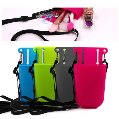 China Soft Beauty Tools Suitable Silicone Hair Salon Stylist Waist Tool Belt Tool Storage Pouch Waterproof Storage Bag for sale