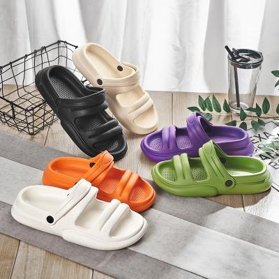 China Fashion Trend Custom Made EVA Outdoor Slides Sandalias Mujer Unique Logo Soft Slippers Home Slippers Men 2022 Summer Shoes Women Sandals for sale