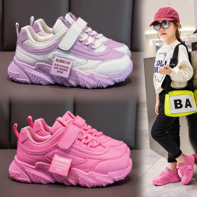 China Autumn Sports Running Shoes Soft Breathable Children's Shoes Girls Student Non-slip Comfortable Cute Breathable Sneakers 3-14y for sale