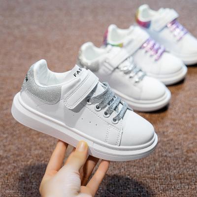 China Wholesale Breathable Skateboard Shoes For Boys And Girls Kids White Flats Sneaker Joggers Kids All Match Casual Shoes For Para Ninos for sale