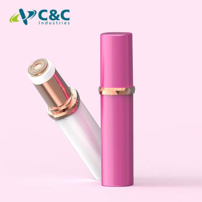 China Portable Mini Ladies Shaving Epilator Lipstick Household Rechargeable Electric Eyebrow Trimmer Facial Hair Remover Machine for sale