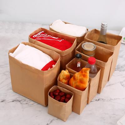 中国 Factory production Flat Bottom Food Brown Kraft Paper Bag for Bakery Packaging 販売のため