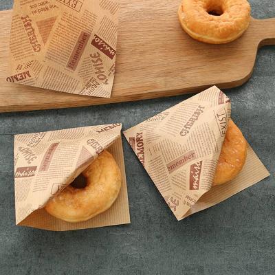 中国 Restaurant Supply Kraft Paper Sandwich Donut Bread Hamburger Paper Food Packing Pouches bag 販売のため