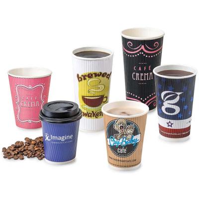 China Custom Printed Design Logo Vending Machine Hot Drink Take Away Insulated 3 4 7oz 8 10 oz Coffee Paper Cup for sale