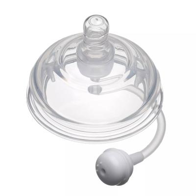 China Free Soft Silicone Straw Top Bottle Nipple and Straw For Baby Age BPA Weighted 4-12 Months Feeder Nipple Baby Bottle for sale