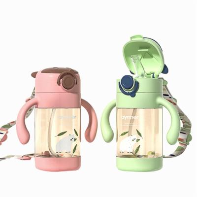 China Factory Wholesales 300ml Baby Milk Feeder Bottle Free Sipping Cup PPSU Wide Neck With Handle Baby Feeding Bottle for sale