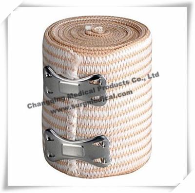 China Sterilized Soft Medical Bandage / High Stretch Compression Bandage With Clips for sale