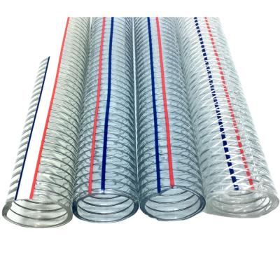 China Flexible Clear Food Grade Spiral PVC Steel Wire Hose Water Pump Hose Suction Discharge Hose for sale