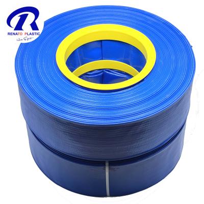 China Light / Durable / Working Life Time Blue Color UV Proof High Pressure / 2 Inch Long PVC Layflat Hose For Agriculture Irrigation Lay Flat Water Hose for sale