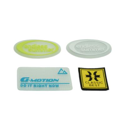 China Viable Clear Soft PVC 3d Swing Label Logo Apparel Custom Rubber Patch for sale