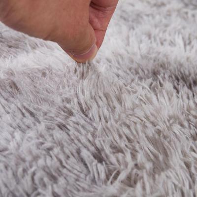 China Stain Resistant Microfiber Polyester Shaggy Office Floor Mat for sale