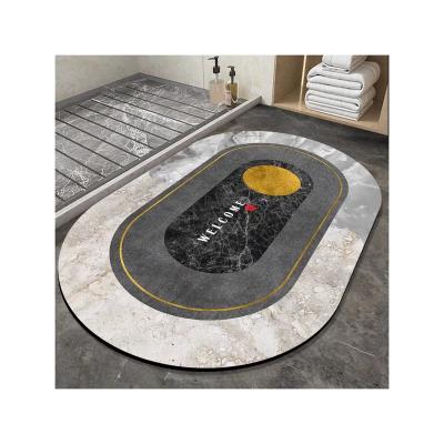 China Low Price Round Shape Polyester Microfiber Washable Bath Mat for sale