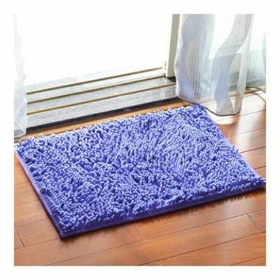 China Water Washable High Quality Chenille Microfiber Anti Slip Bathroom Foot Bath Mat for sale