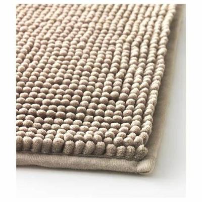 China Water Absorbent Chenile Memory Foam Washable Eco-Friendly Washable Shag Mat Anti Slip Striped Bath Mat for sale