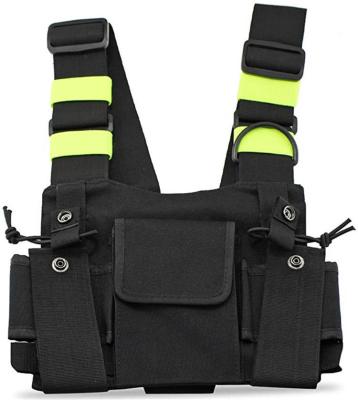 China Polyester New Arrival Customized Chest Harness Chest Front Pack Pouch Holster Vest Radio Installation for sale