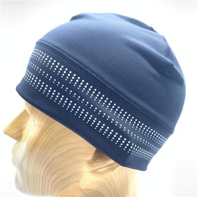 China COMMON Brushed Inside Beanie Hat Outdoor Sport Reflective Skull Cap for sale