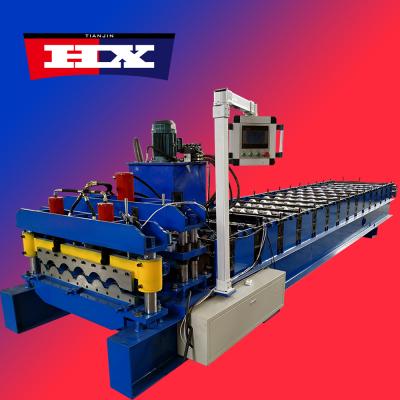 China Hotels CE Building Material Glazed Tile Bolivia 800 Roof Roll Forming Machine for sale