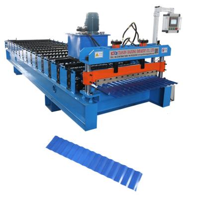 China Hydro Station Corrugated Roof And Wall Panel Roll Forming Machine Corrugated Roof Sheet Roll Forming Machine for sale