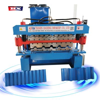 China Hydraulic station ibr roofing for sale in South Africa corrugated iron double layer roof roll forming machine for sale