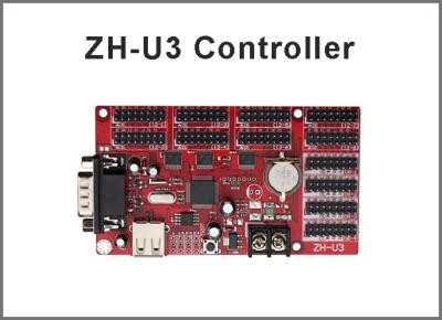 China ZH-U3 USB / U-Disk + Rs232 Port Led Controller 1024*64,512*128 Pixels P10,P13.33,P16,F3.75 Led Moving Message Sign Board for sale