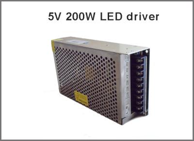 China el transformador llevado 200W de la iluminación del conductor 5V 40A de la exhibición llevó el adaptador del pixel en venta