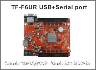 China TF-F6UR USB+Serial Port LED Control Card 10240*128pixels Support Single, Double LED Moving Sign Controller Board for sale