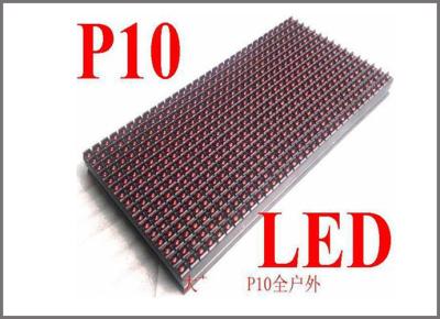 China P10 LED führte programmierbare LED im Freien einzelne Farbe des Zeichens des Punktematrix-Modul-Anzeigenmodulmitteilungs-Werbungsbrett zu verkaufen