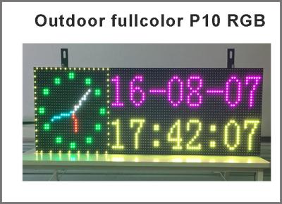 China La temperatura y el tiempo móviles de la exhibición de mensaje de la muestra de SMD P10 RGB LED exhiben el marcador electrónico publicitario llevado al aire libre en venta