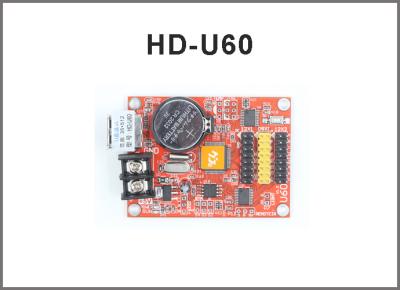 China HD-A40S HD-U60 P10 Single Color And Dual Color Led Display Controller For Led Moving Signs With Usb U-Disk Communication for sale