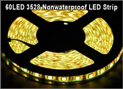 Chine 3528 couleur jaune-clair menée flexible IP20 60led/m SMD LED de bande de ficelle Non-imperméable de la ficelle pour la décoration de Noël à vendre