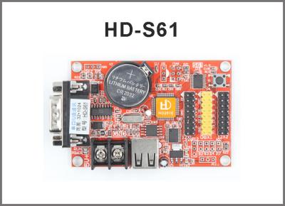 China Huidu HD-S61 LED Module Control Card HD-A41 P10 Display Program System RS232 + USB 1*HUB08 2*HUB12 for sale