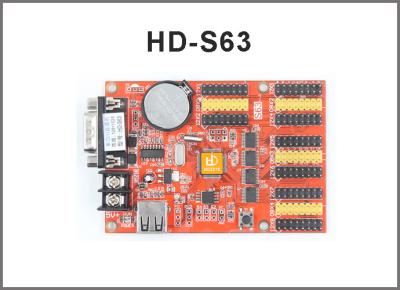 China HD-S63 Single & Duel Color LED Display Control Card HD-U41 USB+RS232 Serial Port Communication For Display for sale