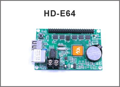 China Huidu control system HD-E64 HD-E42 LAN display control card single color & dual color display screen controller for sale