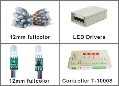 Cina 9mm DC5V impermeabilizzano la corda della luce del pixel principale singolo colore IP68 in vendita