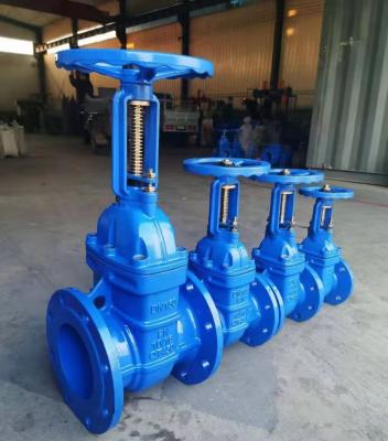 中国 QT400 Cast Iron Cast Steel PN10 Dn50 Flange Gate Valve For Water Multiple Colour 販売のため