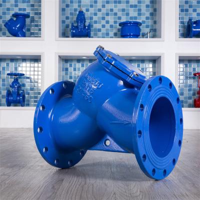 China Ggg50 Ductile Cast Iron Y Filter Strainer Flange Type PN16 German Standard for sale