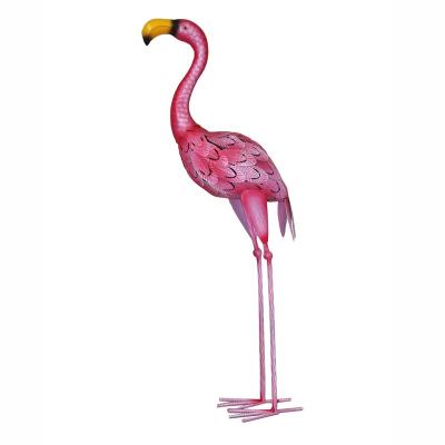 China Eco - Friendly Decorative Outdoor Metal Flamingo Statue For Country Yard Decoration for sale