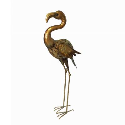 China Garden Life Most Popular Animals Metal Flamingo Statue Eco - Friendly Sculpture For Sale for sale