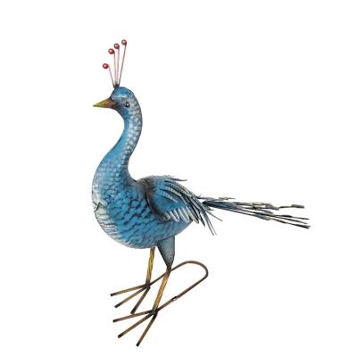 China Eco-friendly wholesale high quality iron garden decoration metal animal peacock for sale